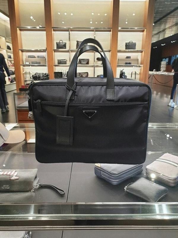 프** 리프케이스 리나일론 사피아노 ReNylon and Saffiano leather briefcase