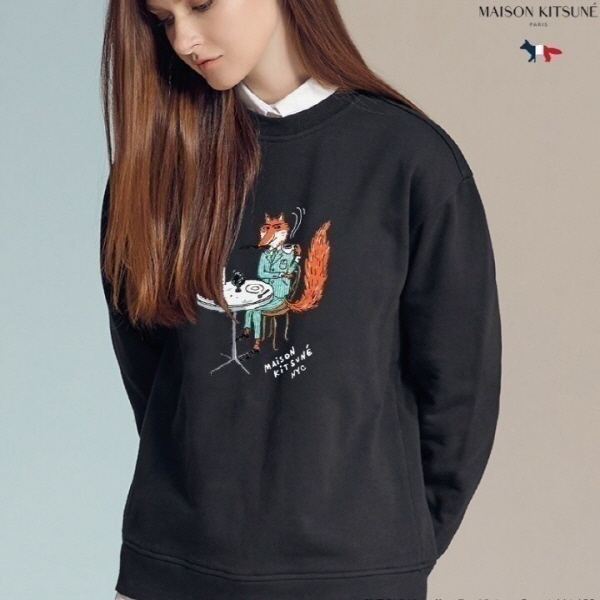 메* 키츠네 Coffee Fox Vintage Sweatshirt 190